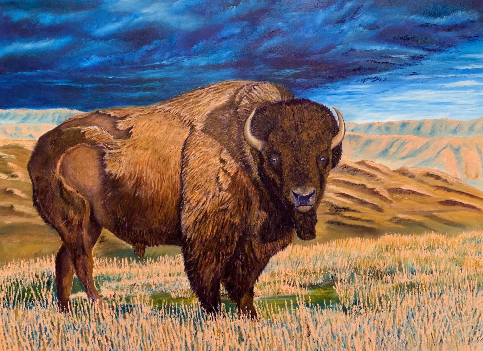 Art Commission "Big Joe" 40 x 30 inches, Kirk M. Commission - The Art Shop | Artist Graham Watts