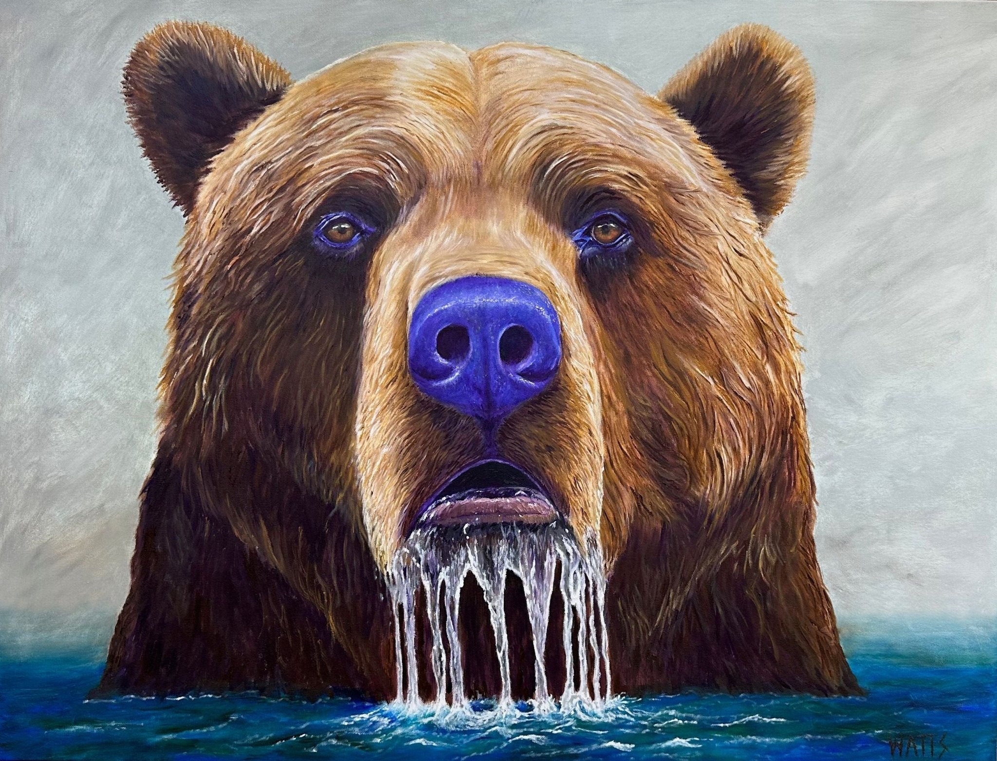 "Grizz" – Grizzly Bear - The Art Shop | Artist Graham Watts
