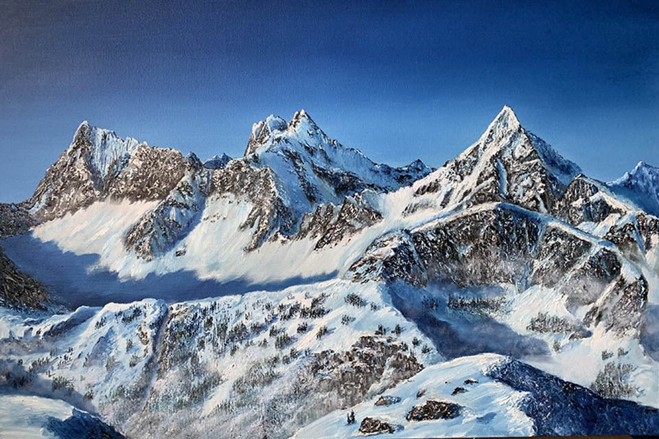 Mountain Landscape Art: “Tantalus Range - Squamish, BC" - Artist Graham Watts | Canadian Oil Painter in Vancouver, BC