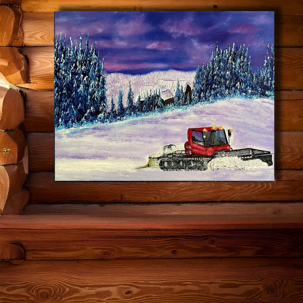 Winter art "Snowcat Serenity" - The Art Shop | Artist Graham Watts