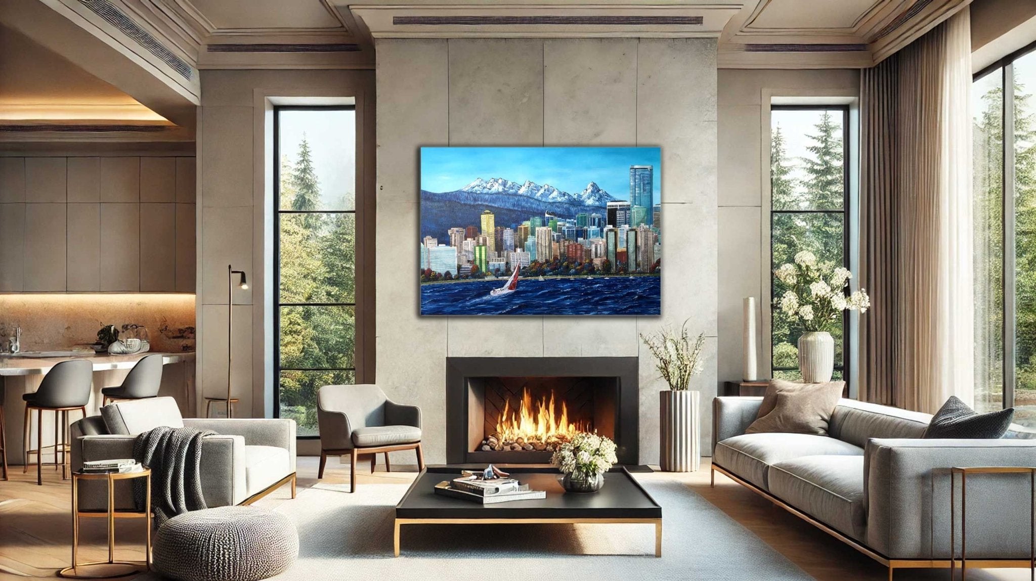 "Spanish Banks Beach" Vancouver Cityscapes - The Art Shop | Artist Graham Watts