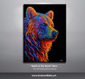 Grizzly Bear Painting 'Spirit of the North' featuring vibrant colors and detail, 40 x 30 inches, oil on canvas