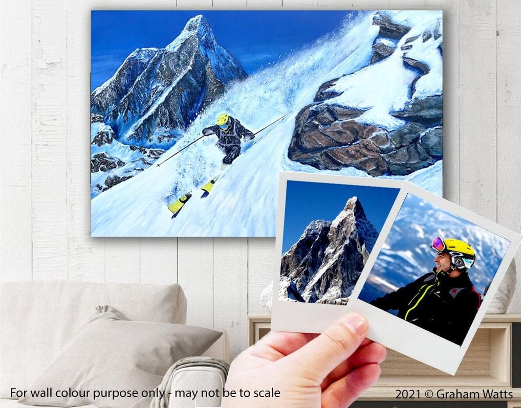 Art Commission  "Steep and Deep" 40 x 30 inches, Mike S.   - The Art Shop | Artist Graham Watts