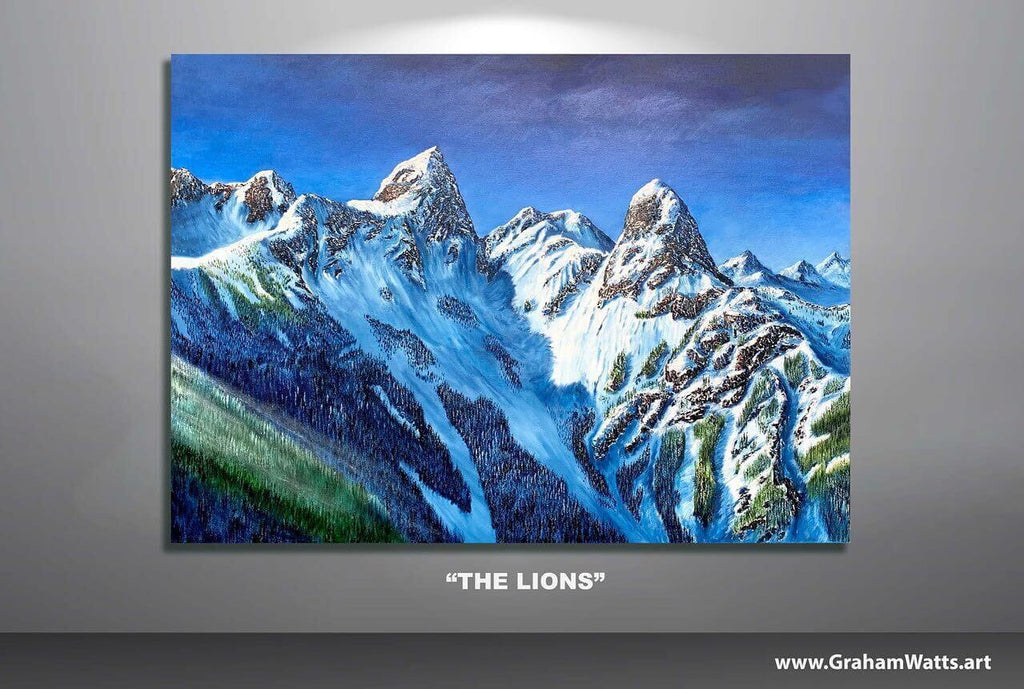 Art Commission "The Lions, Vancouver BC" 40 x 30 inches - Sandy K.  - The Art Shop | Artist Graham Watts