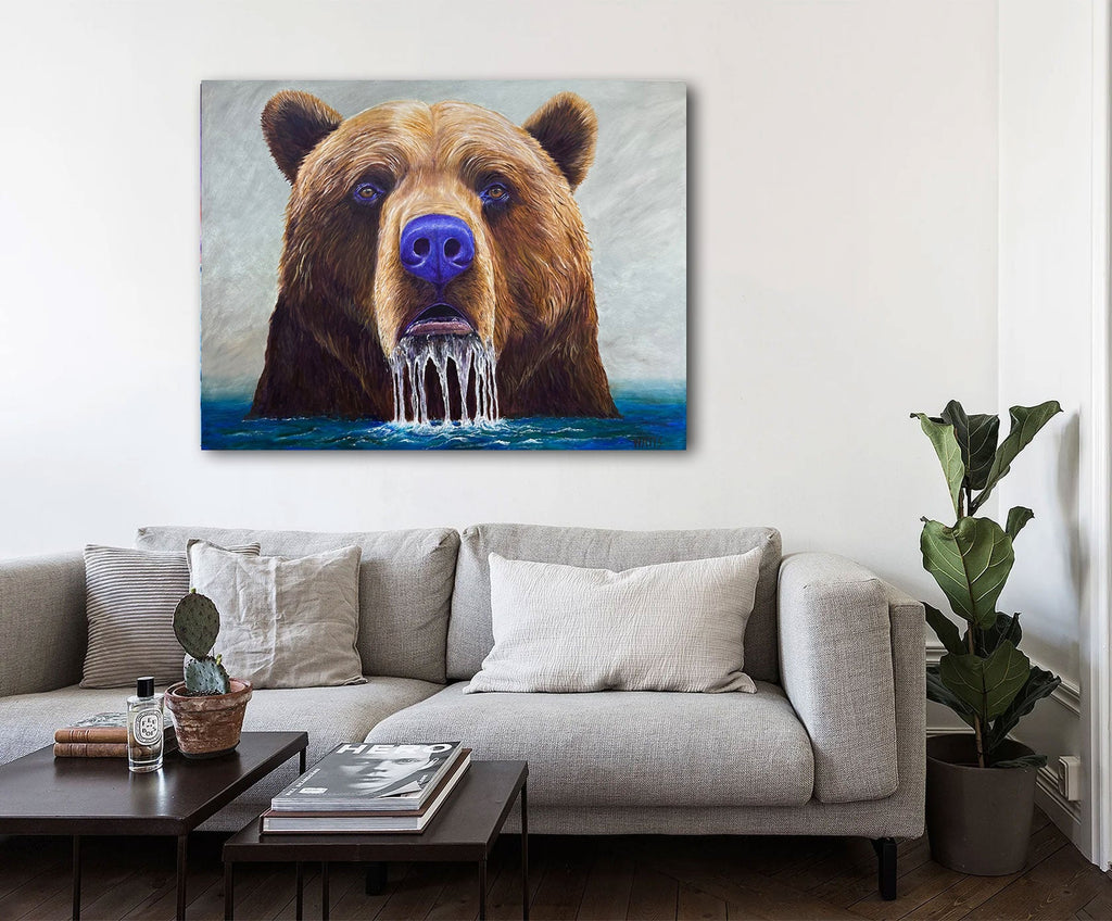 Wildlife painting "Grizz" – Grizzly Bear - Artist Graham Watts | Canadian Oil Painter in Vancouver, BC