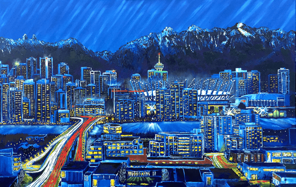 Original Canadian oil paintings, cityscape paintings, Vancouver, BC, Graham Watts