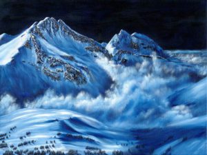 original painting of Castle Mountain Whistler BC, Canada. A captivating collection of original oil paintings on canvas for sale, showcasing the art of buying art. Explore landscapes, abstracts, and portraits from Canadian artist Graham Watts. Available at My Art Gallery. grahamwatts.art