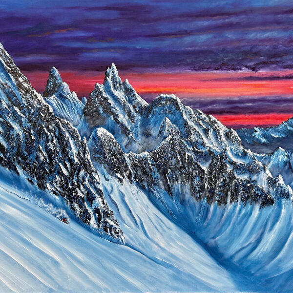 “Mountain Peaks of Tantalus” 30 x 40 inches Original oil on canvas by Graham Watts