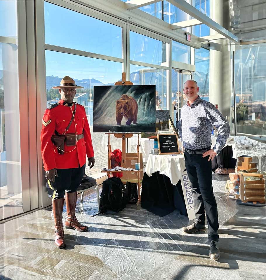 Art Exhibitions, Art Event, live event, art exhibition, art on display, canadian artist, Royal Canadian mountie (RCMP), host parliament of canada, vancouver, BC