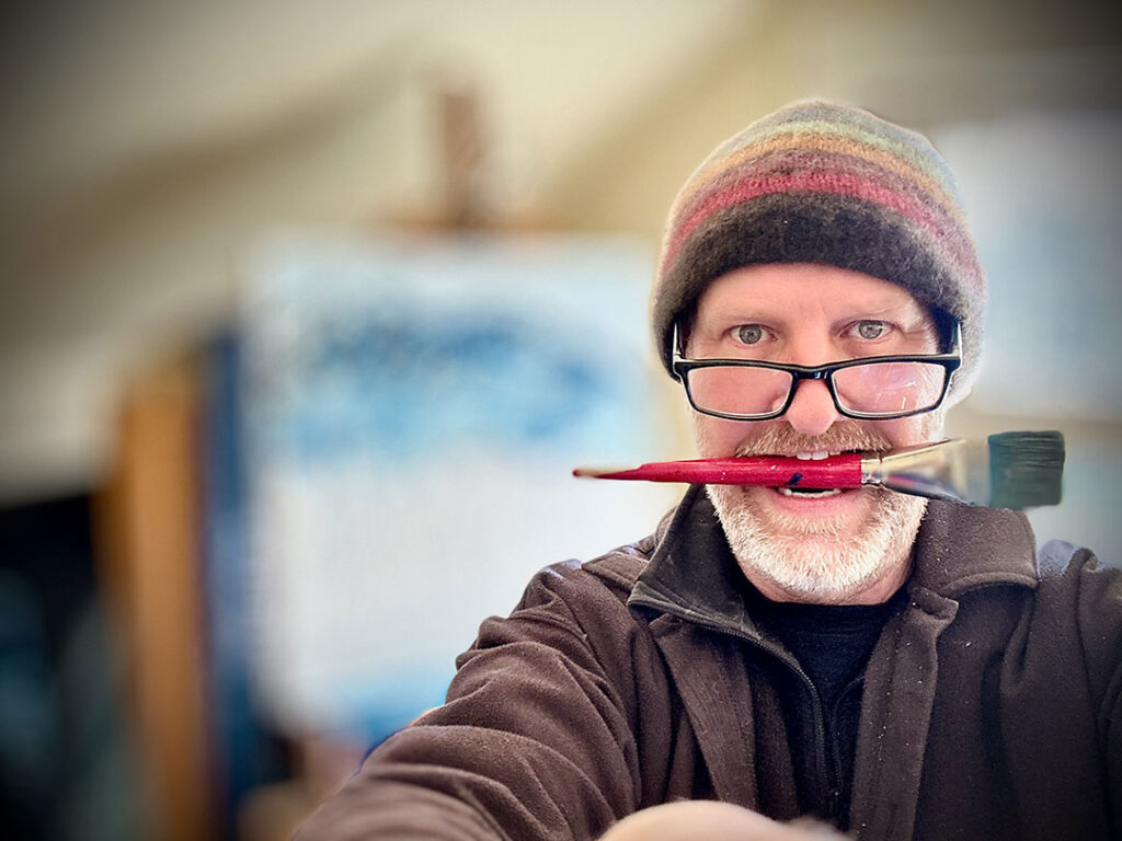 Artist working on commission
