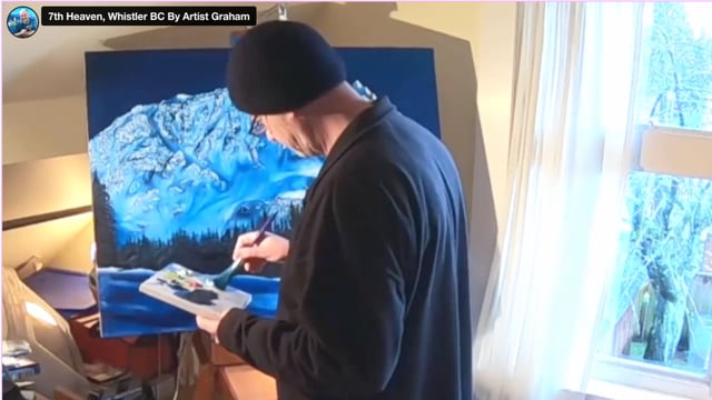 Graham Watts creating an original Canadian oil painting