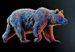 Vibrant Majesty Grizzly Bear1