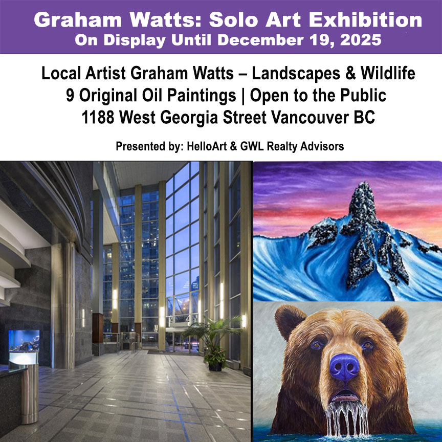 where to buy art in vancouver, canadian art for sale, things near me, events in vancouver, HelloArt, solo art exhibition, Vancouver, BC