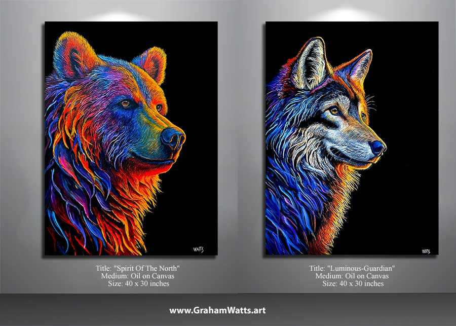 wildlife art, Hyper-realistic, oil paintings, british columbia, majestic, Canadian artist