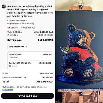 Buy Canadian Art: New U.S. 50% Tariff Forces Vancouver Artist to Pivot Home