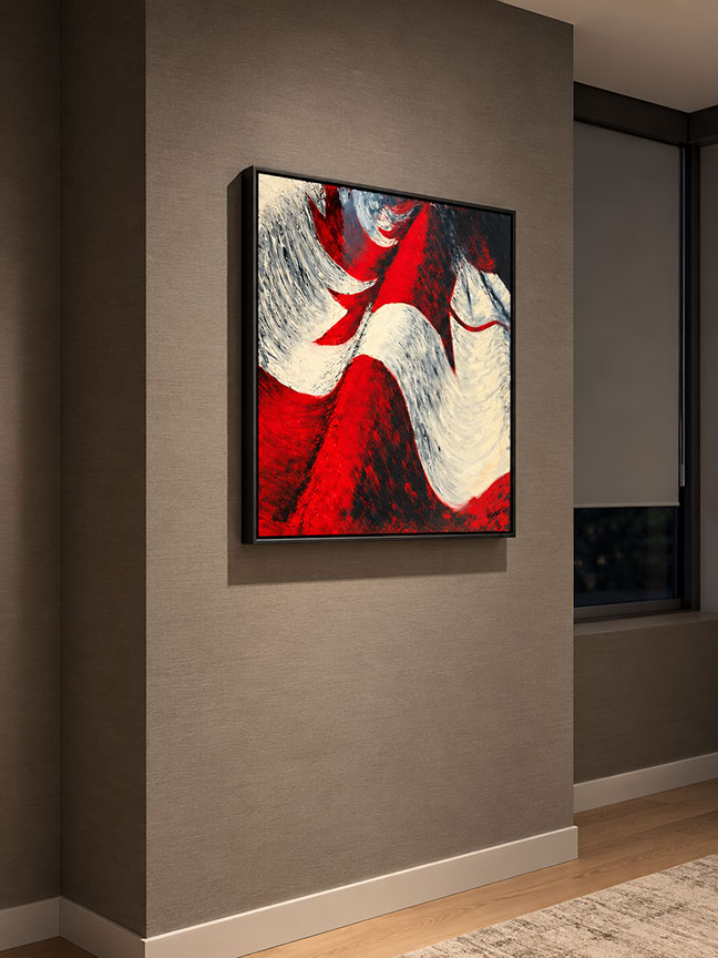 O Canada original Canadian flag oil painting by Vancouver artist Graham Watts