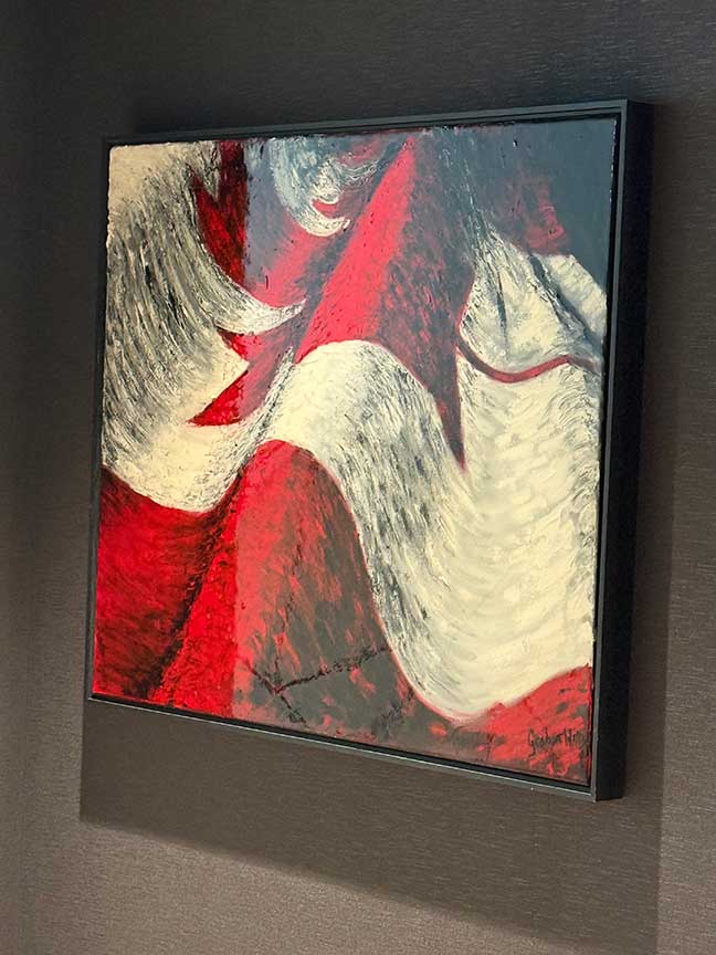 this Canadian flag painting has found a new home in Calgary, Alberta